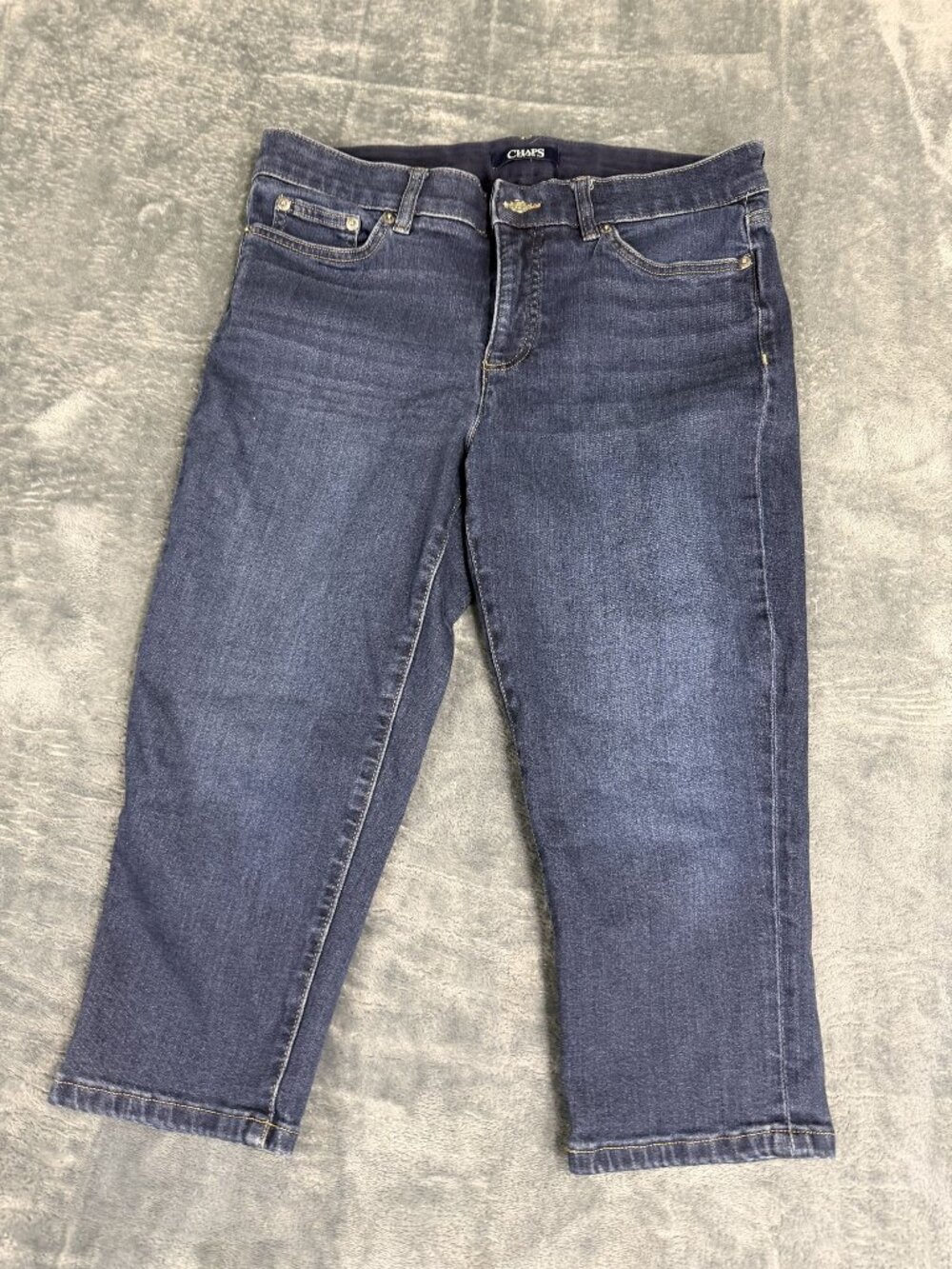 Chaps Womens Petite Dark Wash Jeans 12P